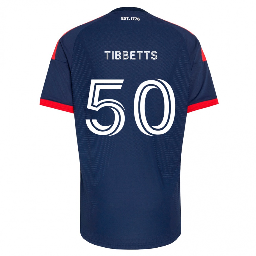 ילדים כדורגל Matthew Tibbetts #50 כחול מלכותי אדום לבן ג'רזי ביתית 2026/27