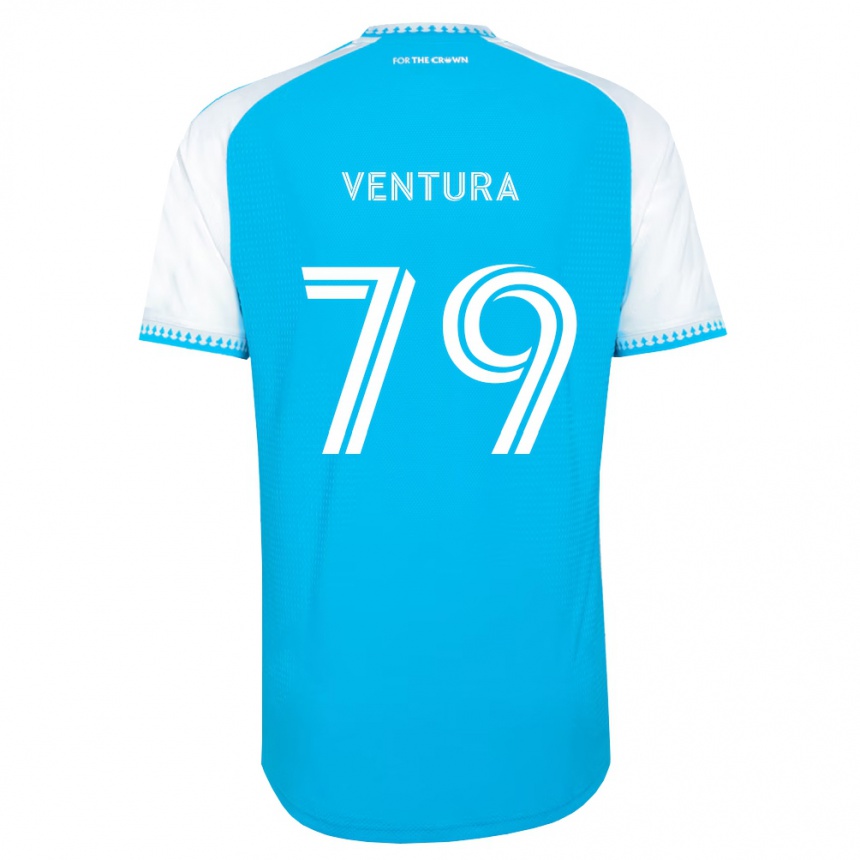 ילדים כדורגל Sebastian Ventura #79 כחול שמיים לבן שחור ג'רזי ביתית 2026/27