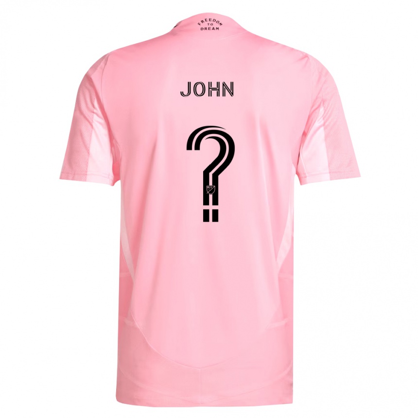 ילדים כדורגל Quinton John #0 ורוד שחור ג'רזי ביתית 2026/27