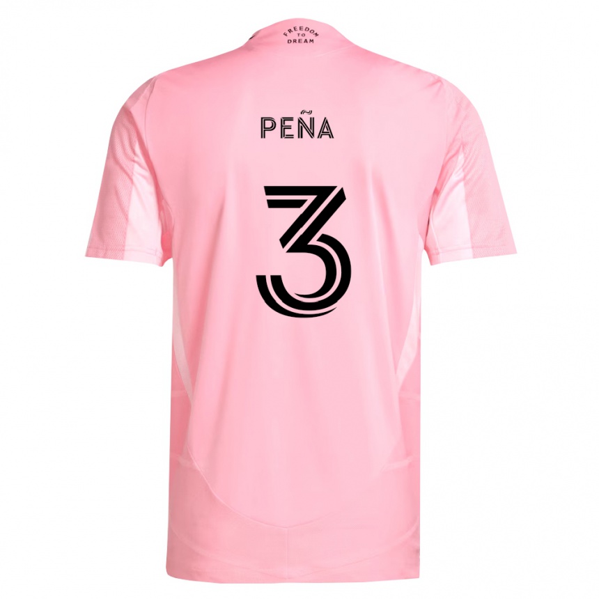 ילדים כדורגל Luciano Peña #3 ורוד שחור ג'רזי ביתית 2026/27