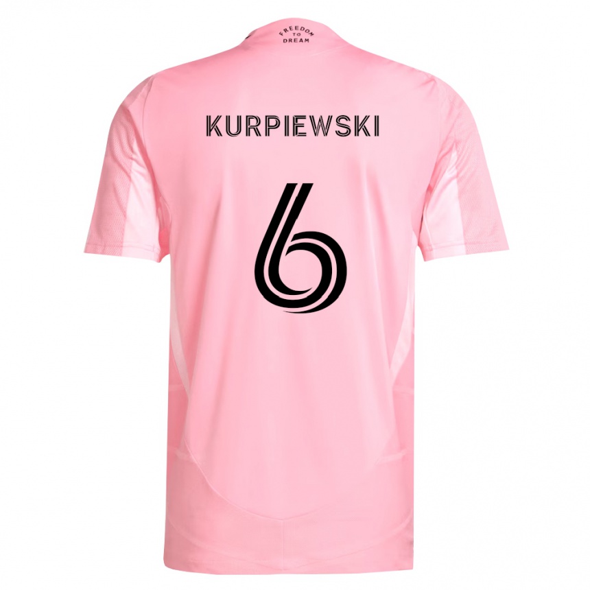 ילדים כדורגל Ethan Kurpiewski #6 ורוד שחור ג'רזי ביתית 2026/27 ילדים כדורגל Ethan Kurpiewski #6 ורוד שחור ג'רזי ביתית 2026/27