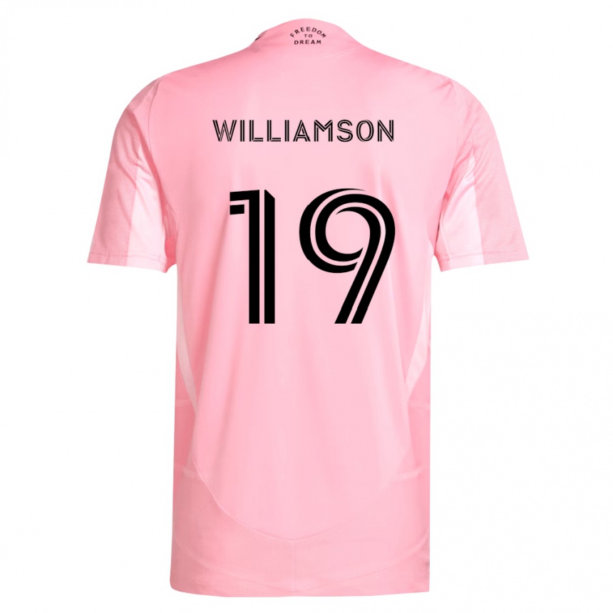 ילדים כדורגל Kai Williamson #19 ורוד שחור ג'רזי ביתית 2026/27