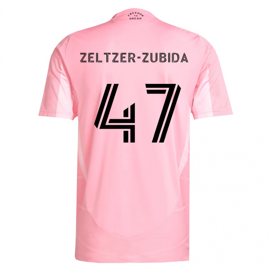 ילדים כדורגל Idoh Zeltzer-Zubida #47 ורוד שחור ג'רזי ביתית 2026/27
