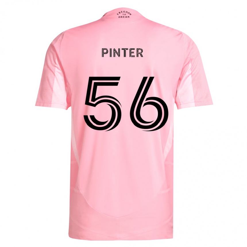 ילדים כדורגל Daniel Pinter #56 ורוד שחור ג'רזי ביתית 2026/27