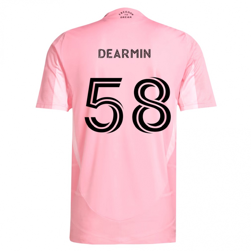 ילדים כדורגל Nash Dearmin #58 ורוד שחור ג'רזי ביתית 2026/27