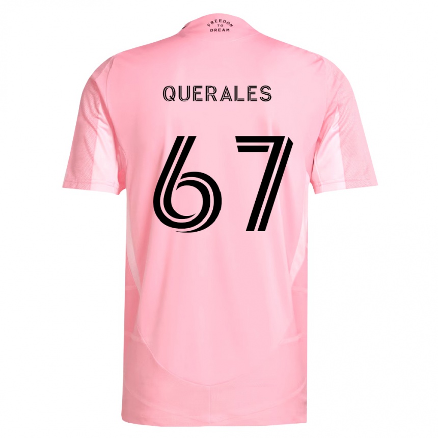 ילדים כדורגל Arturo Querales #67 ורוד שחור ג'רזי ביתית 2026/27
