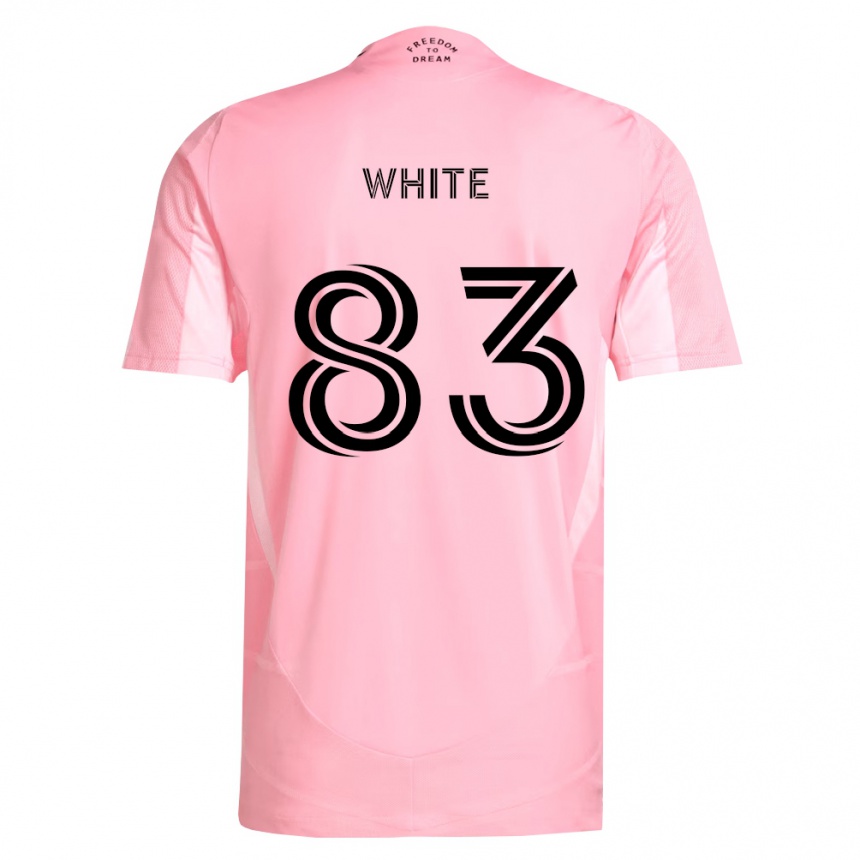 ילדים כדורגל Rondell White #83 ורוד שחור ג'רזי ביתית 2026/27