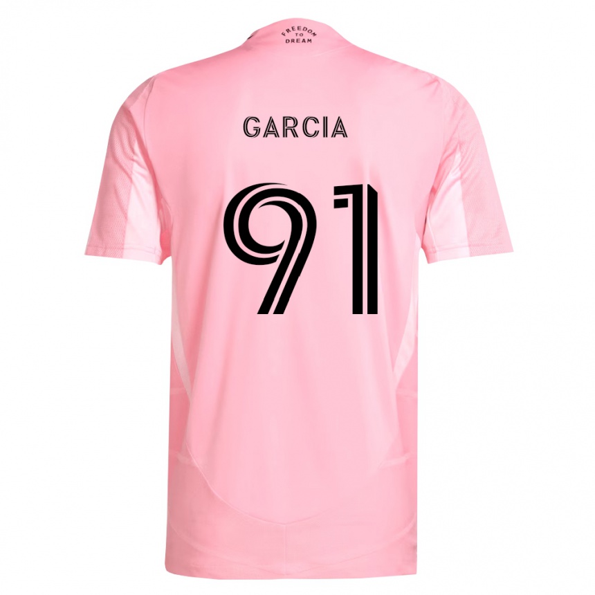 ילדים כדורגל Lesther Garcia #91 ורוד שחור ג'רזי ביתית 2026/27 ילדים כדורגל Lesther Garcia #91 ורוד שחור ג'רזי ביתית 2026/27