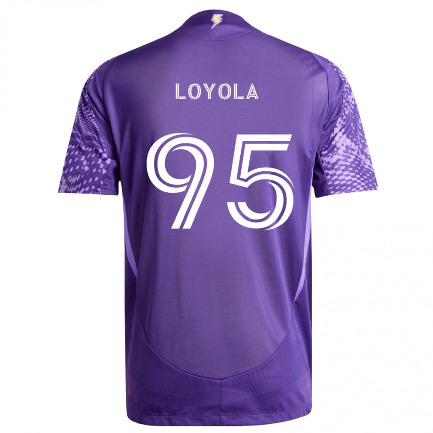 ילדים כדורגל פביאן לויולה #95 סגול לבן ג'רזי ביתית 2026/27