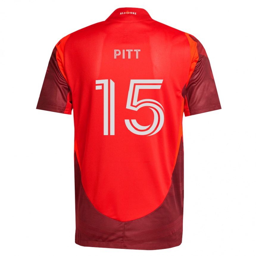 ילדים כדורגל Christian Pitt #15 בורדו אדום ג'רזי ביתית 2026/27