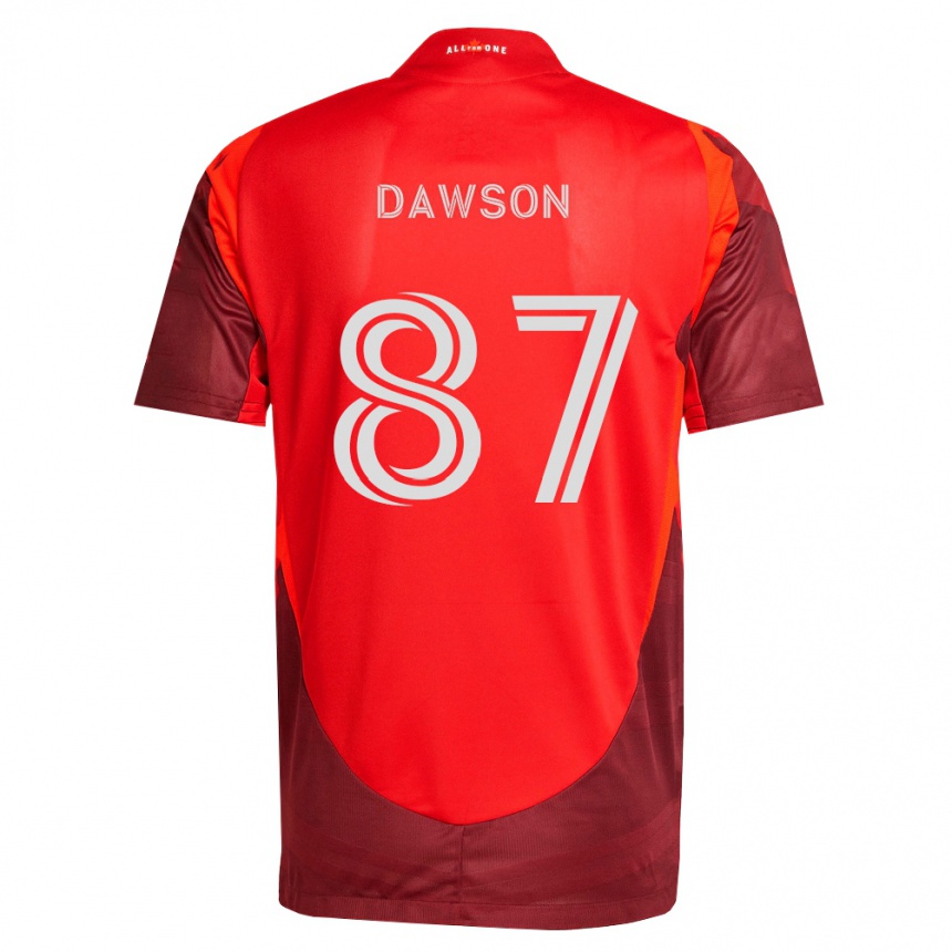 ילדים כדורגל Lucas Dawson #87 בורדו אדום ג'רזי ביתית 2026/27