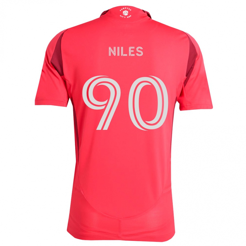 ילדים כדורגל Eddie Niles #90 מג'נטה לבן ג'רזי ביתית 2026/27