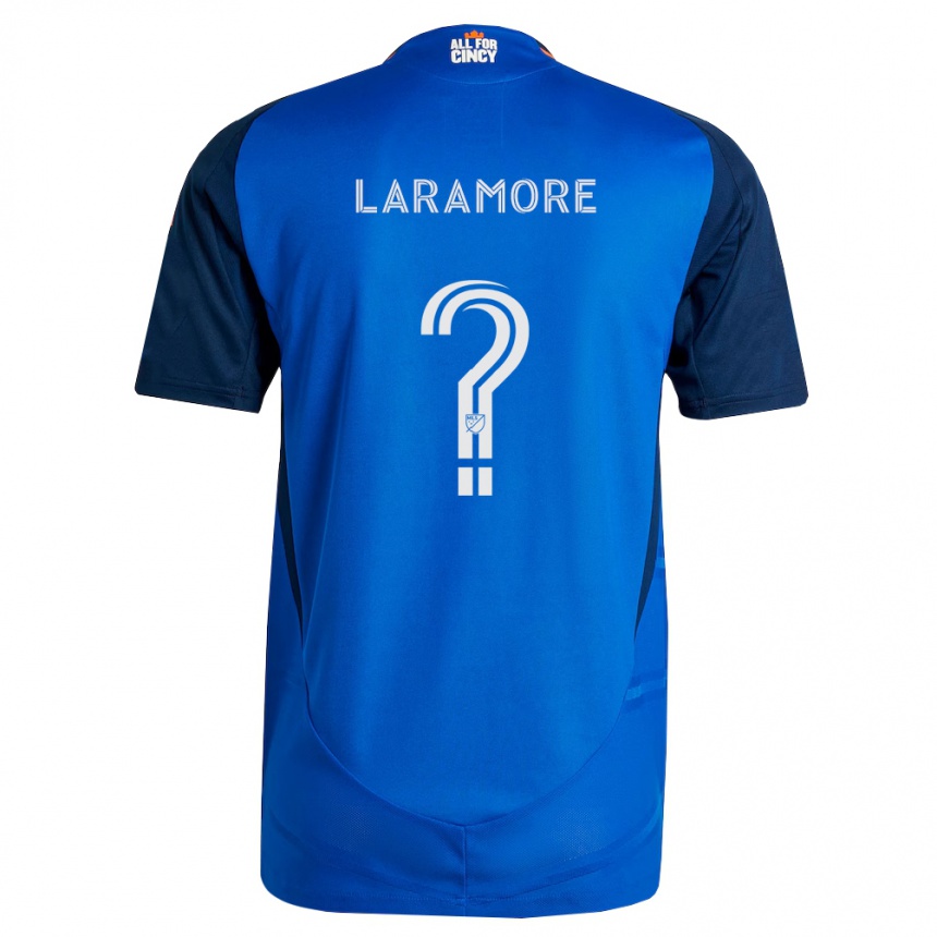 ילדים כדורגל Luke Laramore #0 כחול מלכותי כתום ג'רזי ביתית 2026/27