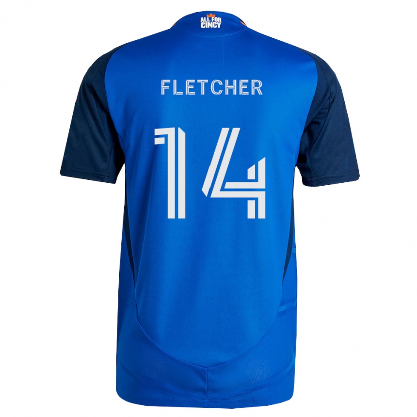 ילדים כדורגל כריסטיאן פלטשר #14 כחול מלכותי כתום ג'רזי ביתית 2026/27