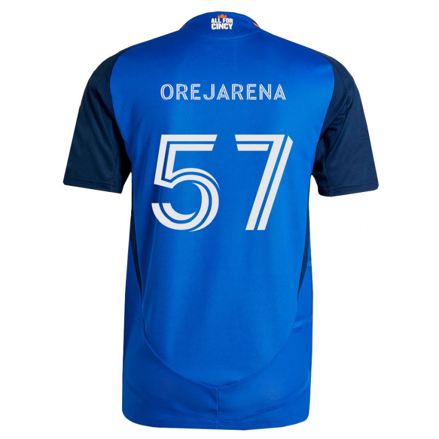 ילדים כדורגל Leo Orejarena #57 כחול מלכותי כתום ג'רזי ביתית 2026/27