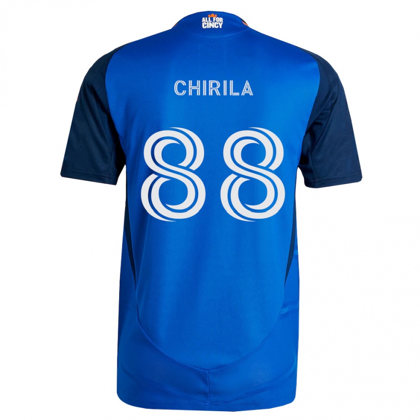 ילדים כדורגל Andrei Chirilă #88 כחול מלכותי כתום ג'רזי ביתית 2026/27
