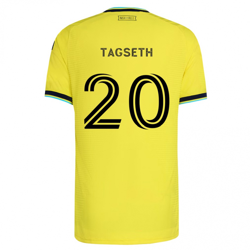 ילדים כדורגל Edvard Tagseth #20 כחול צי בהיר צהוב ג'רזי ביתית 2026/27