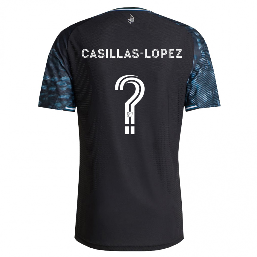 ילדים כדורגל Carlos Casillas-Lopez #0 שחור לבן ג'רזי ביתית 2026/27