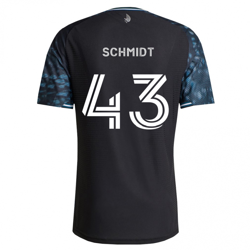 ילדים כדורגל William Schmidt #43 שחור לבן ג'רזי ביתית 2026/27