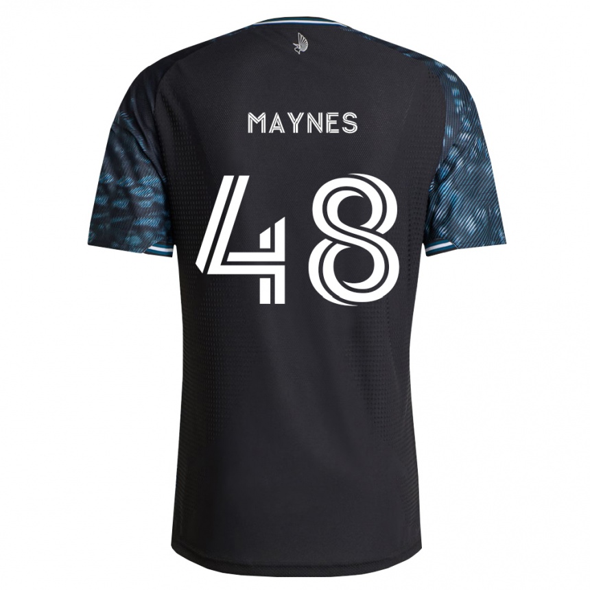 ילדים כדורגל William Maynes #48 שחור לבן ג'רזי ביתית 2026/27