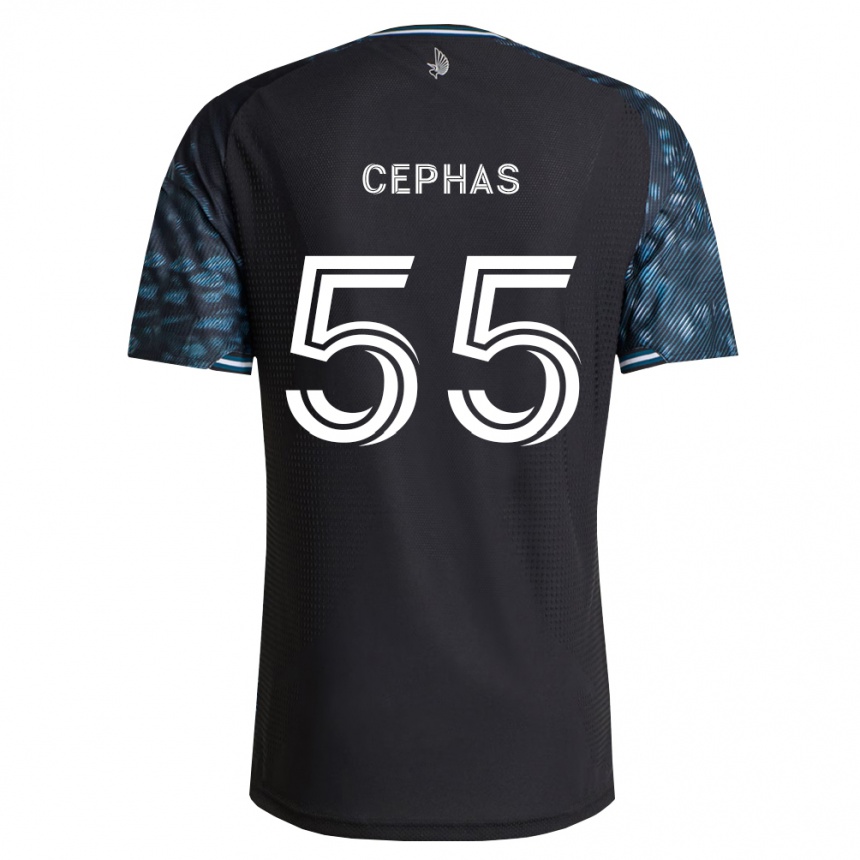 ילדים כדורגל Jumel Cephas #55 שחור לבן ג'רזי ביתית 2026/27 ילדים כדורגל Jumel Cephas #55 שחור לבן ג'רזי ביתית 2026/27