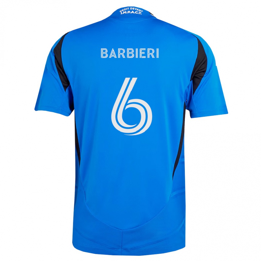 ילדים כדורגל Juliano Barbieri #6 כחול לבן שחור ג'רזי ביתית 2026/27