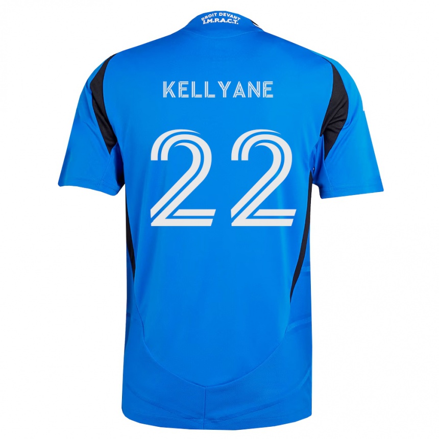 ילדים כדורגל Dumas Kellyane #22 כחול לבן שחור ג'רזי ביתית 2026/27 ילדים כדורגל Dumas Kellyane #22 כחול לבן שחור ג'רזי ביתית 2026/27