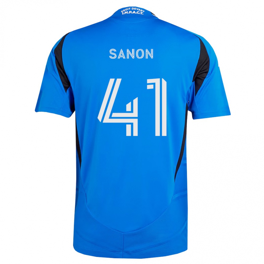 ילדים כדורגל Jérémy Sanon #41 כחול לבן שחור ג'רזי ביתית 2026/27