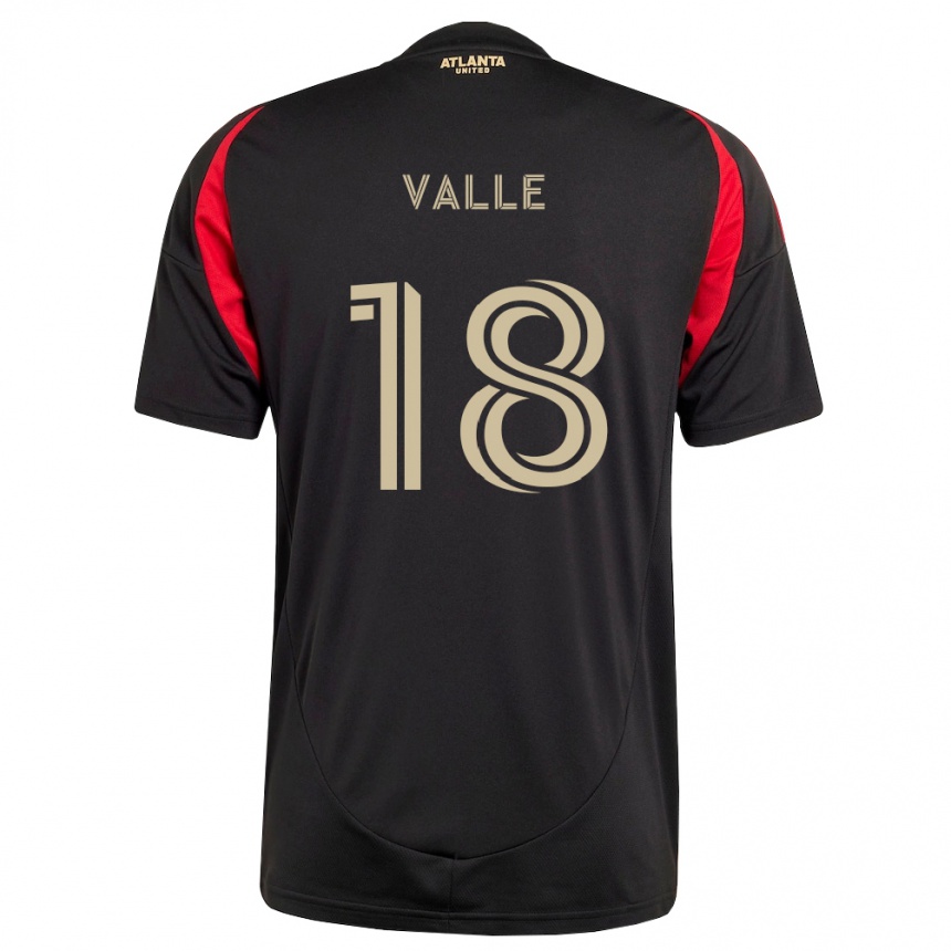 ילדים כדורגל Daniel Valle #18 שחור אדום ג'רזי ביתית 2026/27