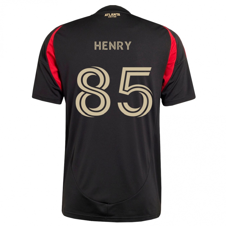 ילדים כדורגל Amir Henry #85 שחור אדום ג'רזי ביתית 2026/27