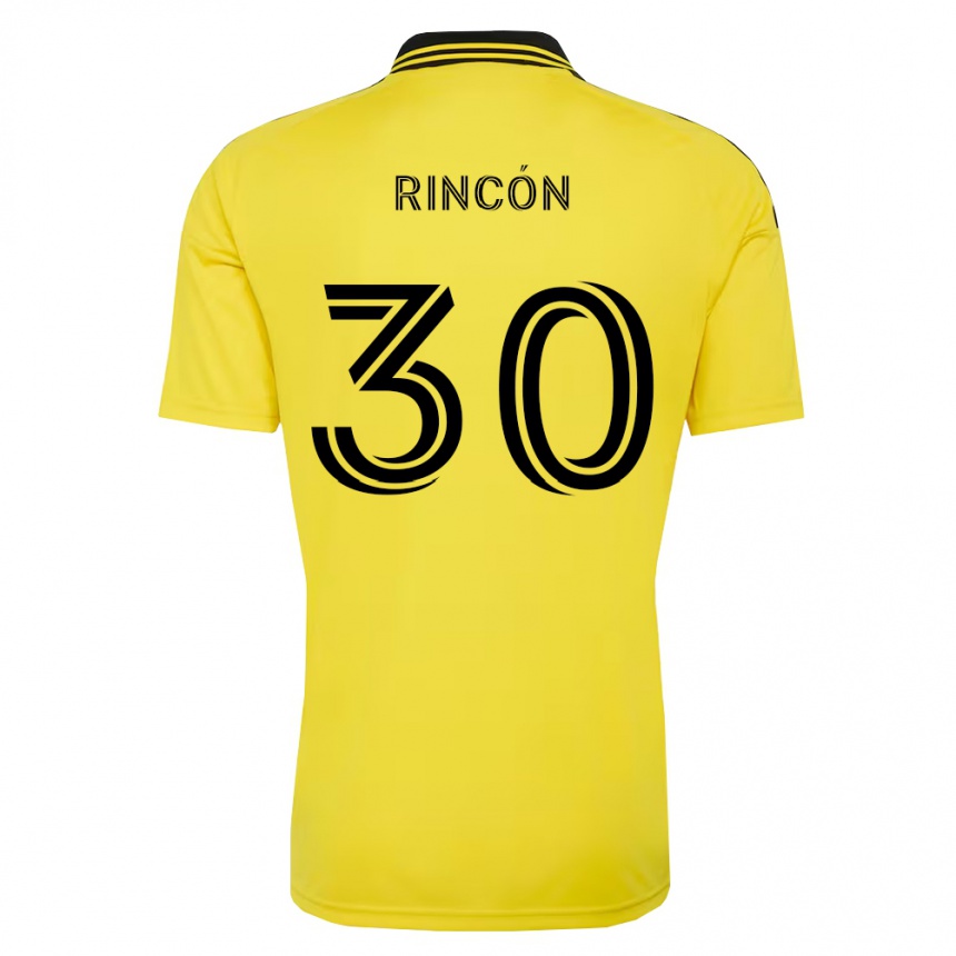 ילדים כדורגל Nicolás Rincón #30 צהוב שחור ג'רזי ביתית 2026/27