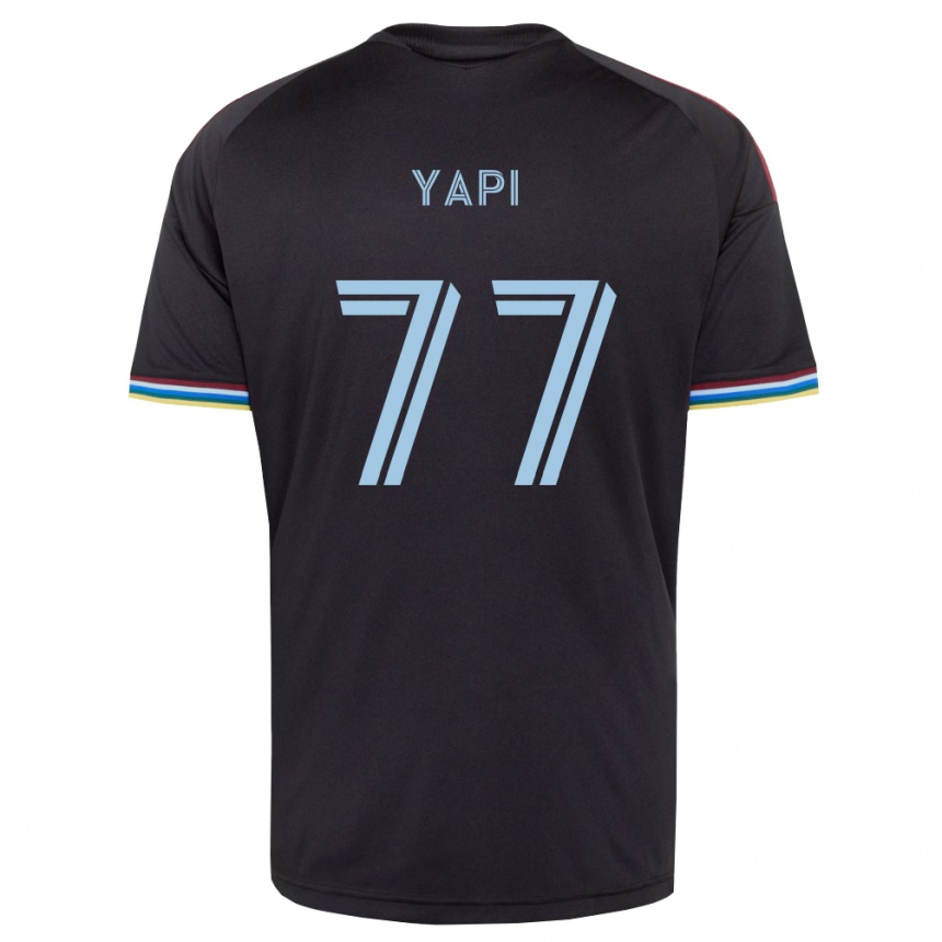 ילדים כדורגל דארן יאפי #77 שחור כחול שמיים ג'רזי ביתית 2026/27