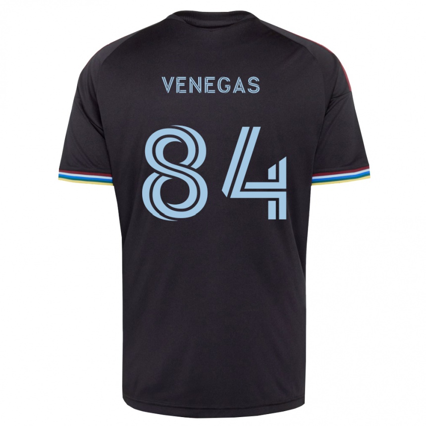 ילדים כדורגל Pedro Venegas #84 שחור כחול שמיים ג'רזי ביתית 2026/27