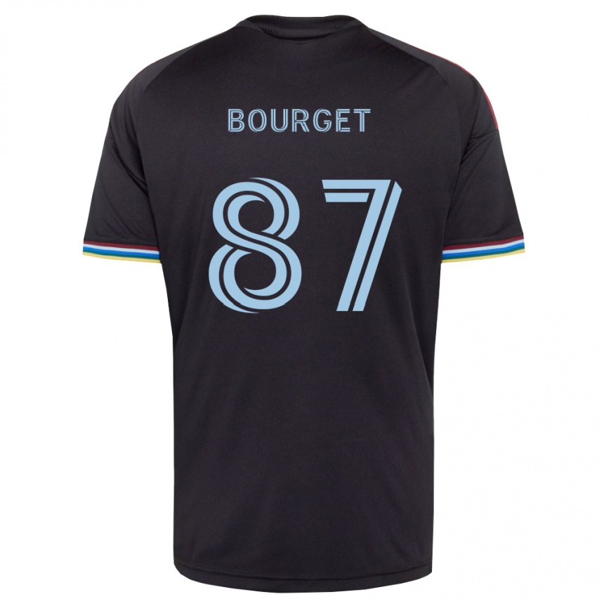 ילדים כדורגל Sebastian Bourget #87 שחור כחול שמיים ג'רזי ביתית 2026/27 ילדים כדורגל Sebastian Bourget #87 שחור כחול שמיים ג'רזי ביתית 2026/27