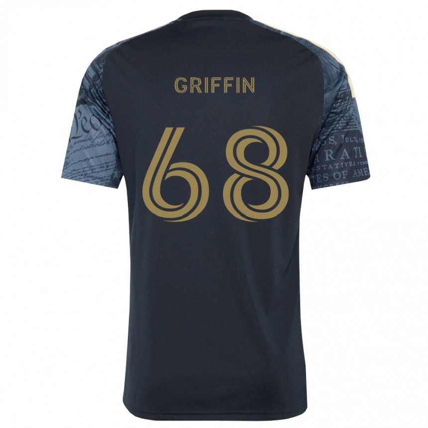 ילדים כדורגל Jordan Griffin #68 כחול צי חום ג'רזי ביתית 2026/27