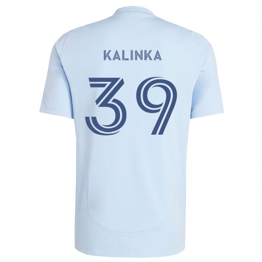 ילדים כדורגל Jaxson Kalinka #39 כחול בהיר אפור בהיר ג'רזי ביתית 2026/27