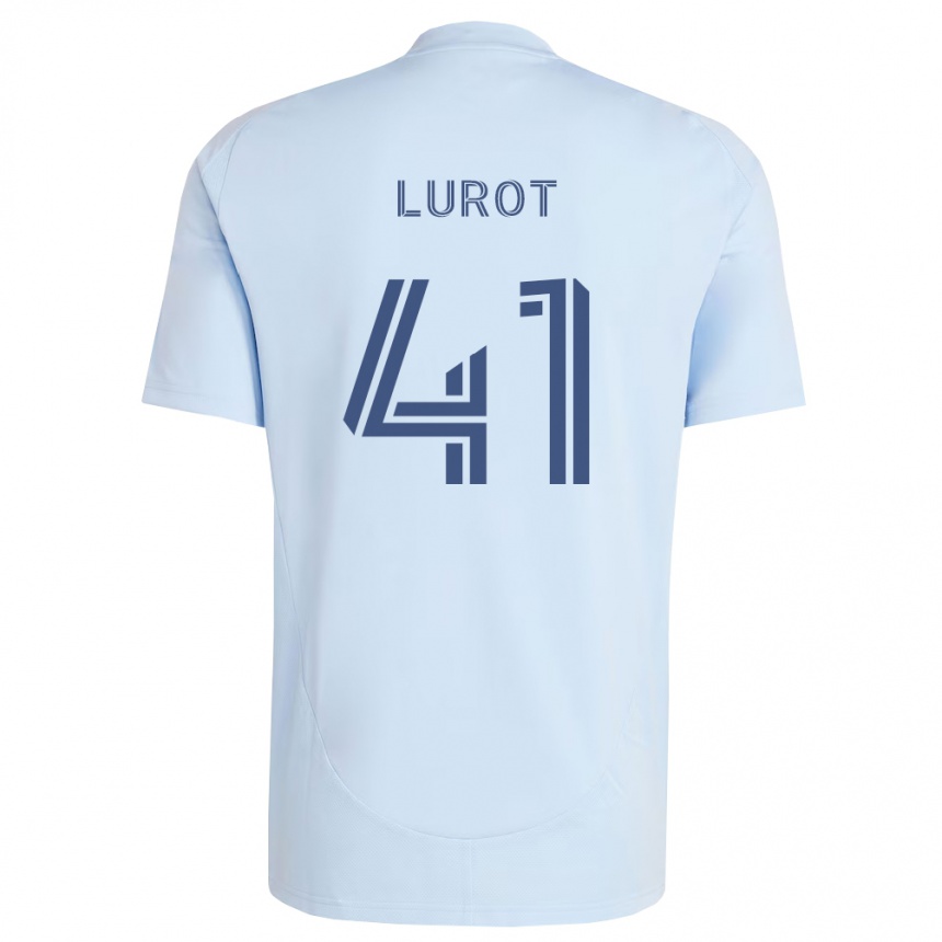 ילדים כדורגל Pierre Lurot #41 כחול בהיר אפור בהיר ג'רזי ביתית 2026/27