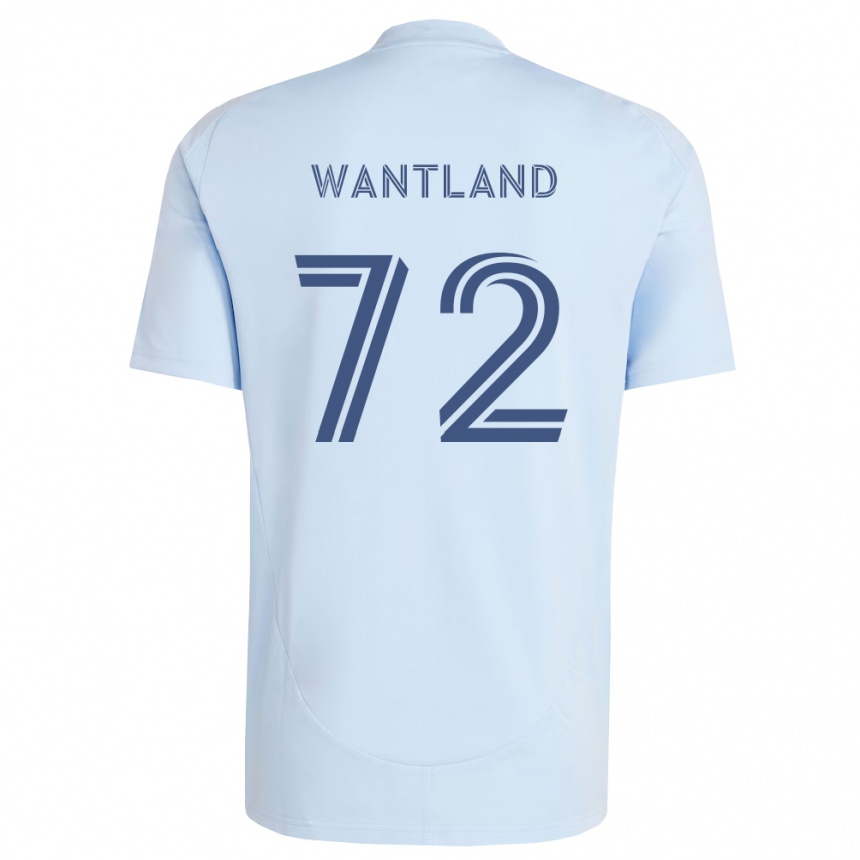ילדים כדורגל Zane Wantland #72 כחול בהיר אפור בהיר ג'רזי ביתית 2026/27