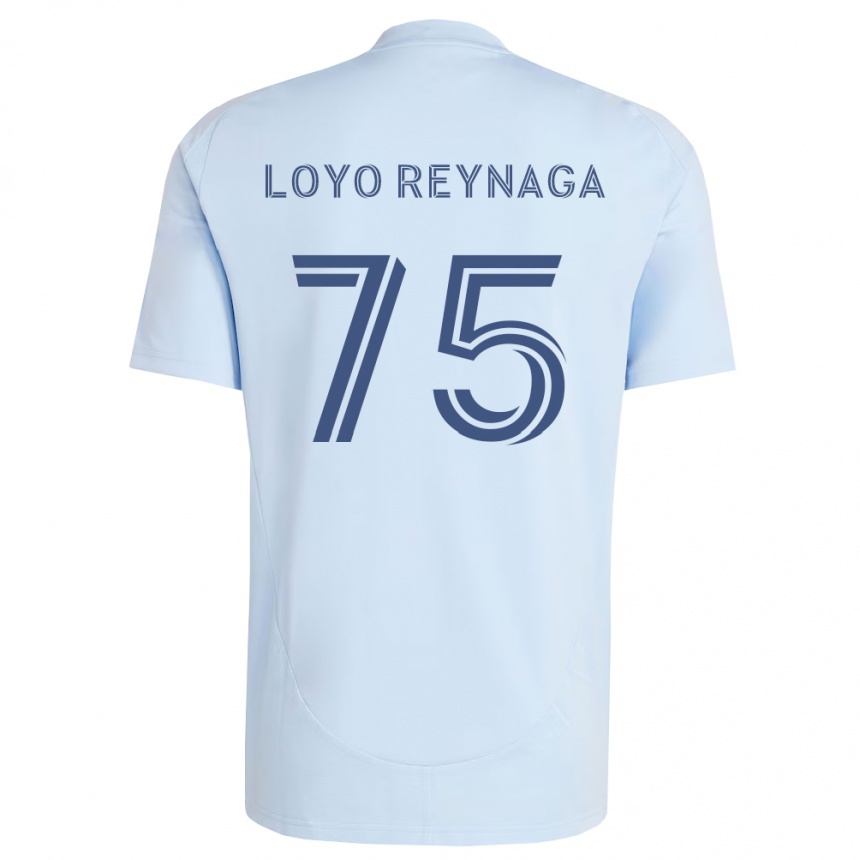 ילדים כדורגל Zamir Loyo Reynaga #75 כחול בהיר אפור בהיר ג'רזי ביתית 2026/27