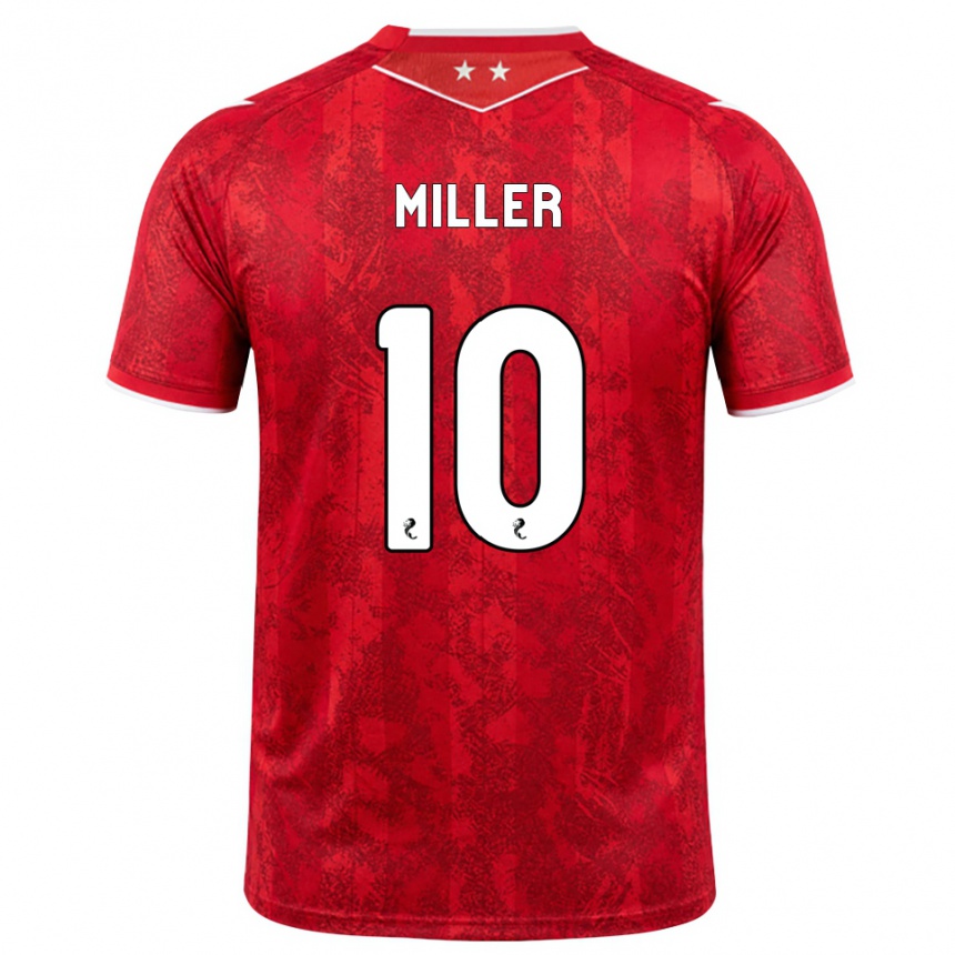 ילדים כדורגל Darcie Miller #10 אדום לבן ג'רזי ביתית 2026/27
