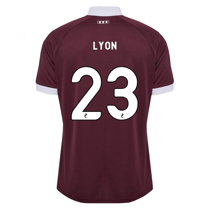 ילדים כדורגל Jack Lyon #23 בורגונדי לבן ג'רזי ביתית 2026/27