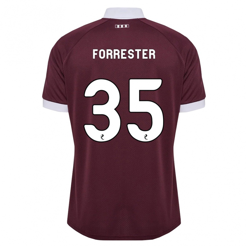 ילדים כדורגל Adam Forrester #35 בורגונדי לבן ג'רזי ביתית 2026/27