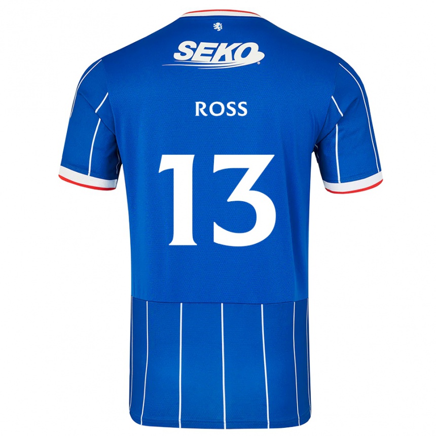 ילדים כדורגל Jane Ross #13 אדום כחול לבן ג'רזי ביתית 2026/27