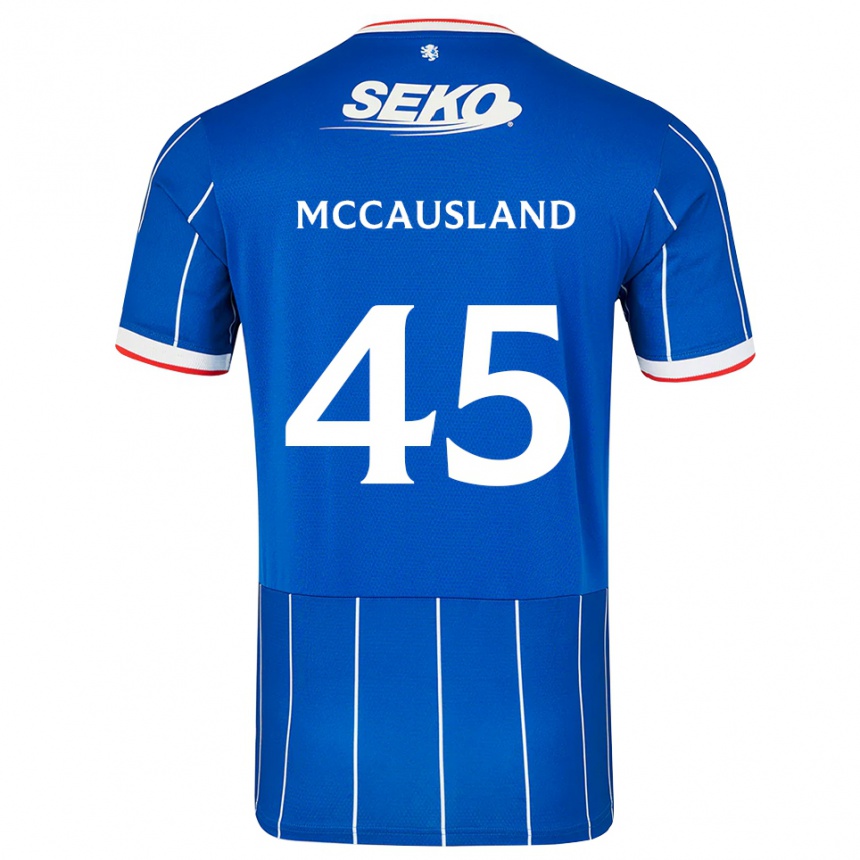 ילדים כדורגל רוס מקאוסלנד #45 אדום כחול לבן ג'רזי ביתית 2026/27