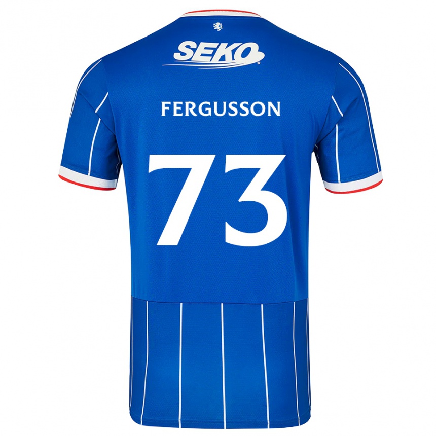 ילדים כדורגל Coben Fergusson #73 אדום כחול לבן ג'רזי ביתית 2026/27