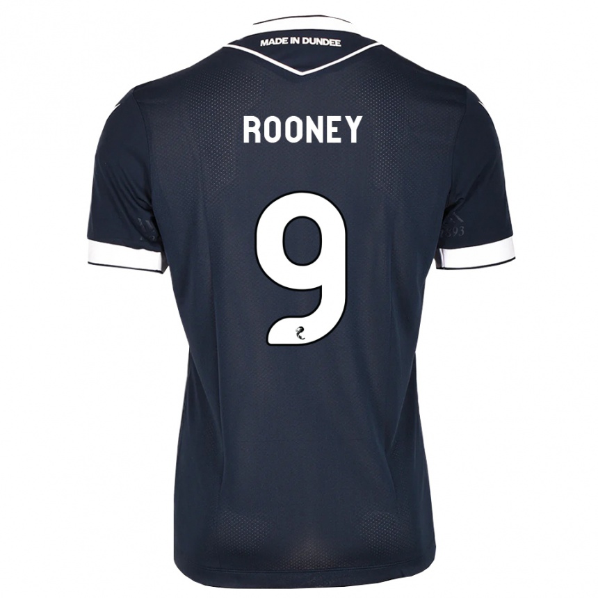 ילדים כדורגל Chris Rooney #9 כחול חצות לבן ג'רזי ביתית 2026/27