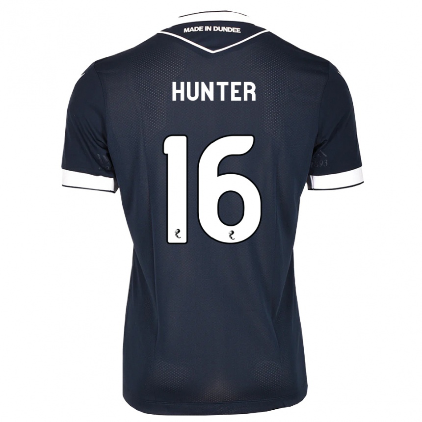 ילדים כדורגל Michael Hunter #16 כחול חצות לבן ג'רזי ביתית 2026/27