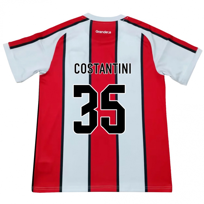 ילדים כדורגל Giorgio Costantini #35 לבן אדום שחור הרחק ג'רזי 2026/27
