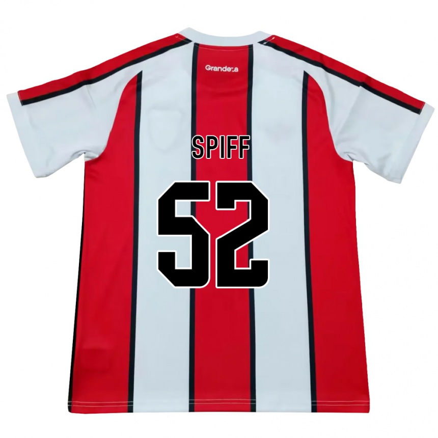 ילדים כדורגל Jonathan Spiff #52 לבן אדום שחור הרחק ג'רזי 2026/27 ילדים כדורגל Jonathan Spiff #52 לבן אדום שחור הרחק ג'רזי 2026/27