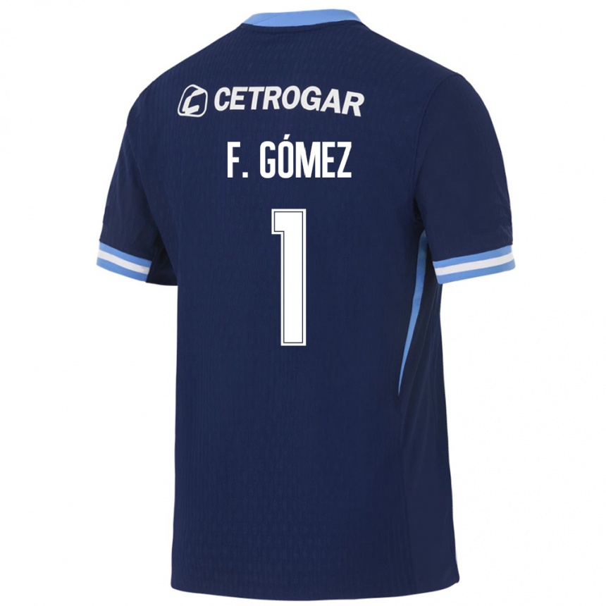ילדים כדורגל Francisco Gómez #1 כחול מלכותי כחול בהיר לבן הרחק ג'רזי 2026/27
